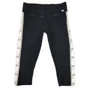 Y2k PINK Victorias Secret Capri Leggings Womens M Low Rise Activewear Athleisure